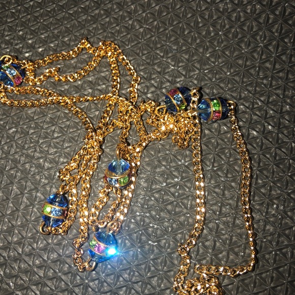 long beaded gold chain necklace - Picture 1 of 5